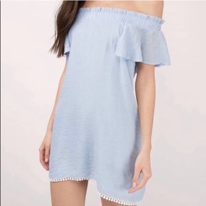 Off the shoulder mini dress